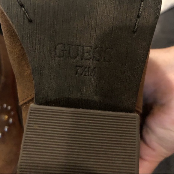 Guess Y2K Western Boots Camel Suede 7.5 M - Picture 9 of 9